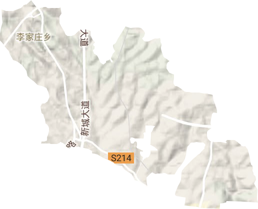 李家庄乡地形地图