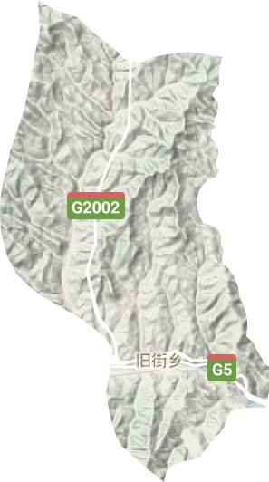 旧街乡地形地图