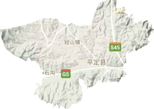 冠山镇地形地图