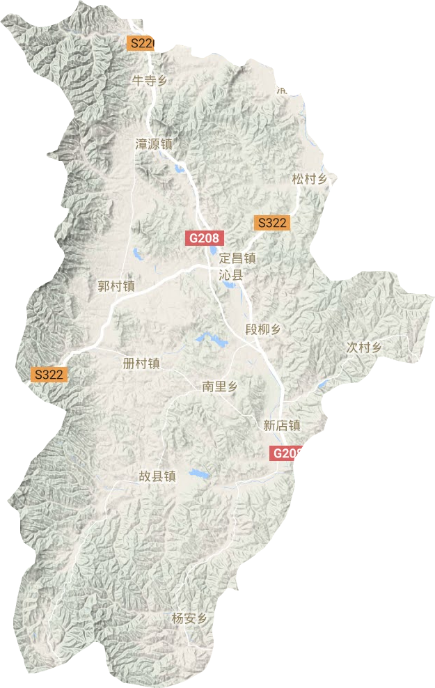 沁县地形地图