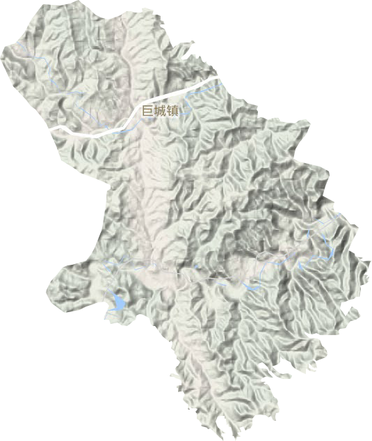 巨城镇地形地图