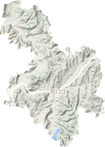 石门口乡地形地图