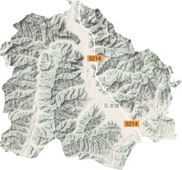 苌池镇地形地图