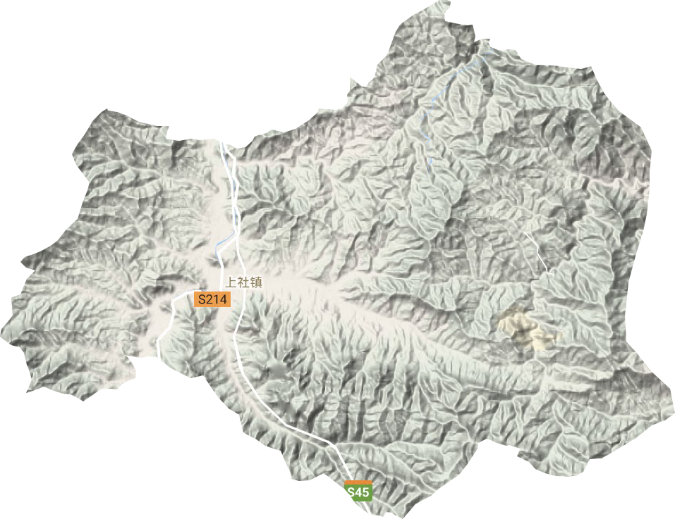 上社镇地形地图