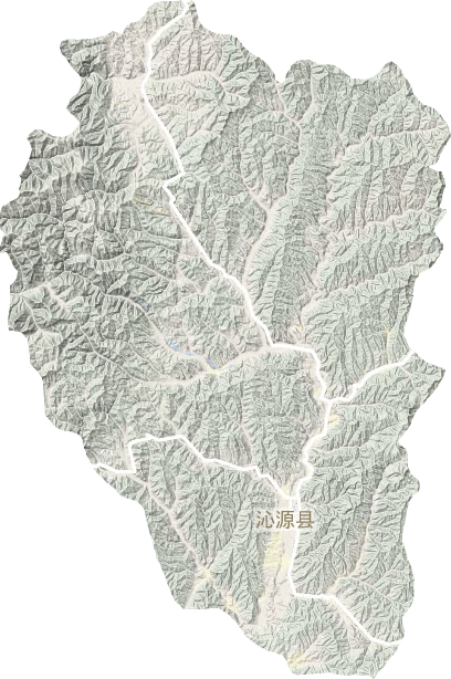 沁源县地形地图