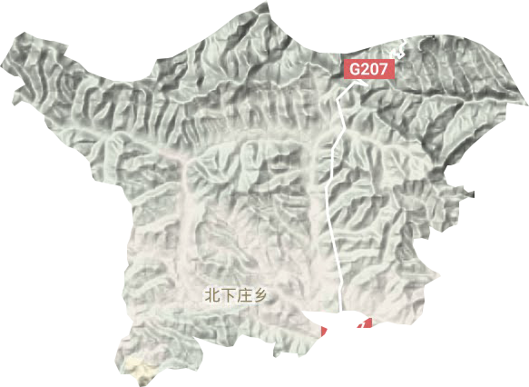 北下庄乡地形地图