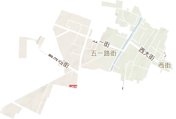 西街街道地形地图
