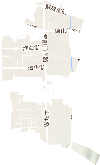 延安南路街道地形地图