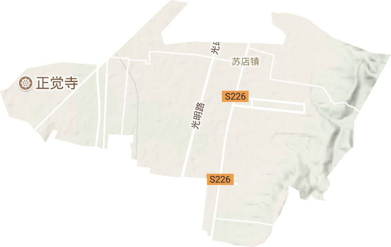 苏店镇地形地图