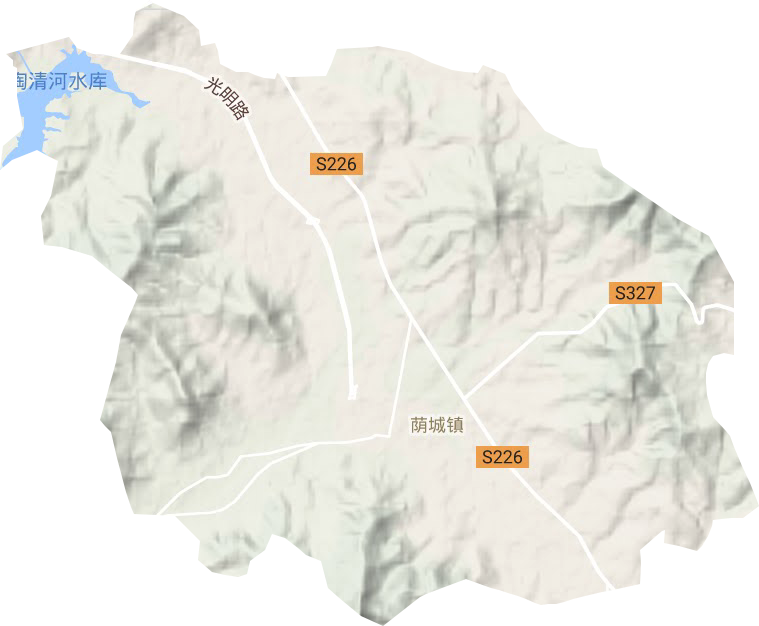 荫城镇地形地图