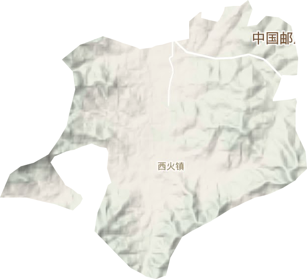 西火镇地形地图