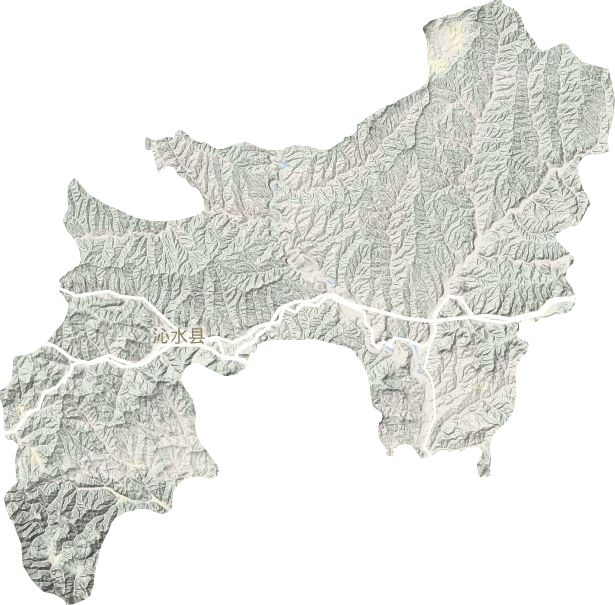 沁水县地形地图
