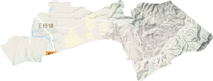 王桥镇地形地图