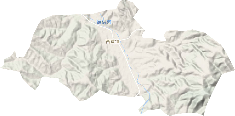 西营镇地形地图