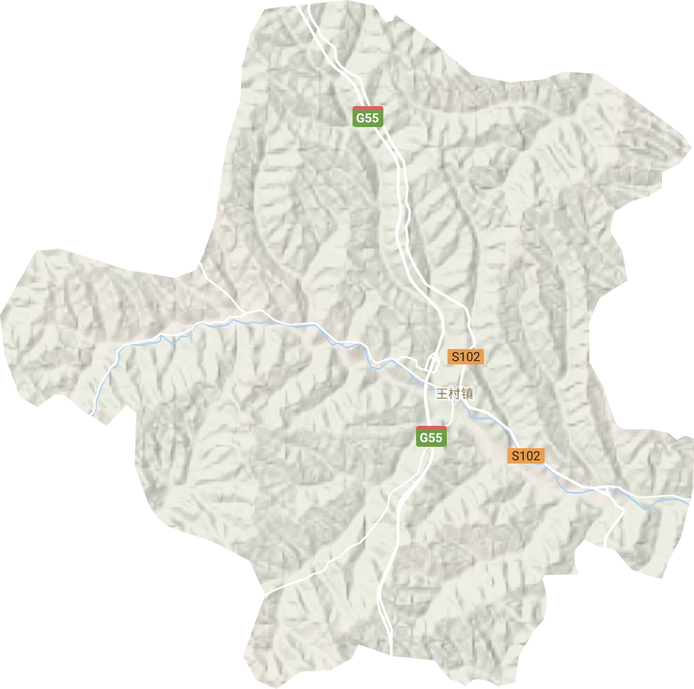 王村镇地形地图