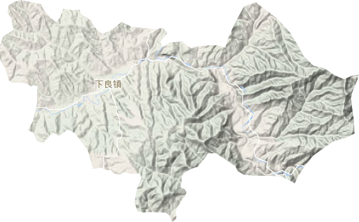 下良镇地形地图