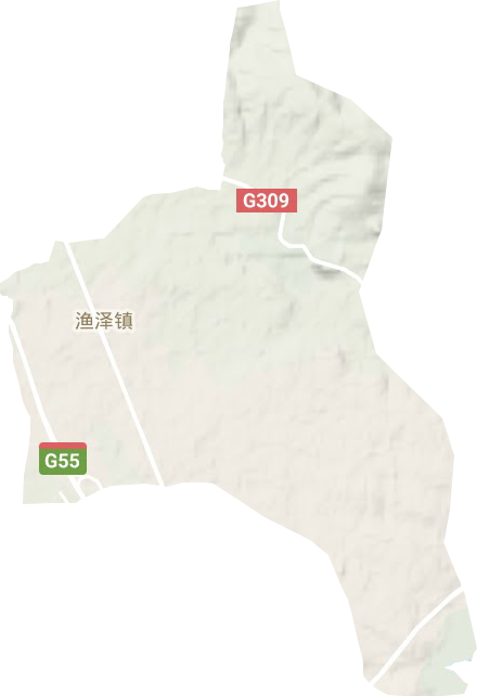 渔泽镇地形地图