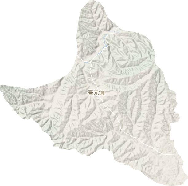 吾元镇地形地图