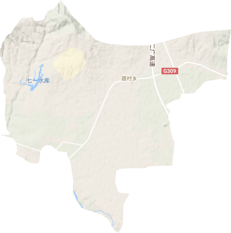 路村乡地形地图
