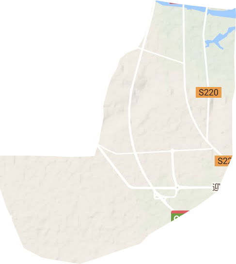 康庄工业园区地形地图