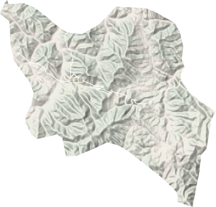 龙溪镇地形地图