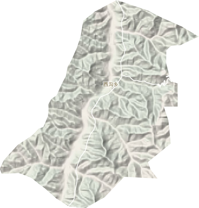 西沟乡地形地图