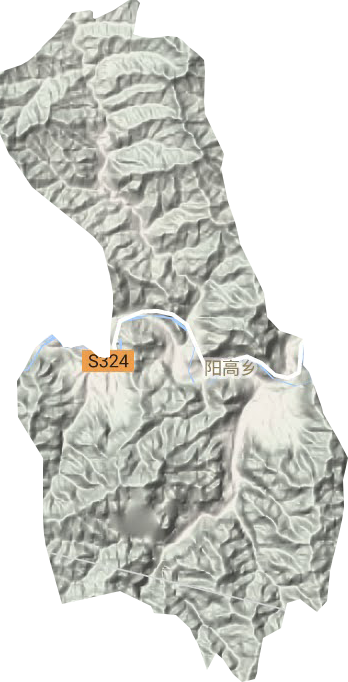 阳高乡地形地图