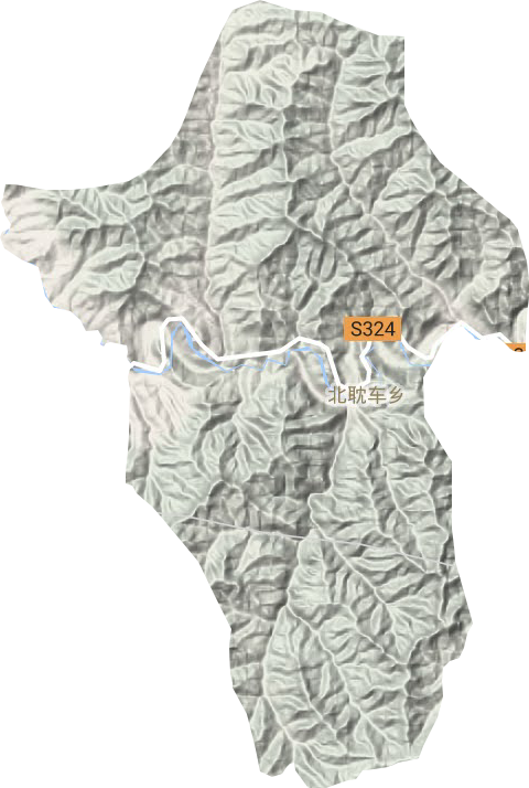 北耽车乡地形地图