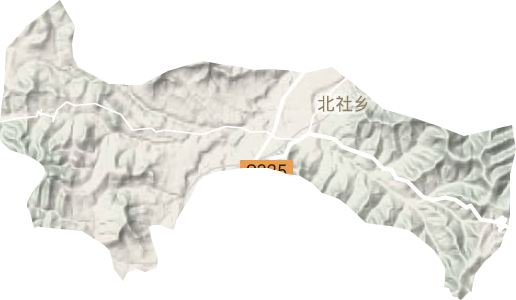 北社乡地形地图