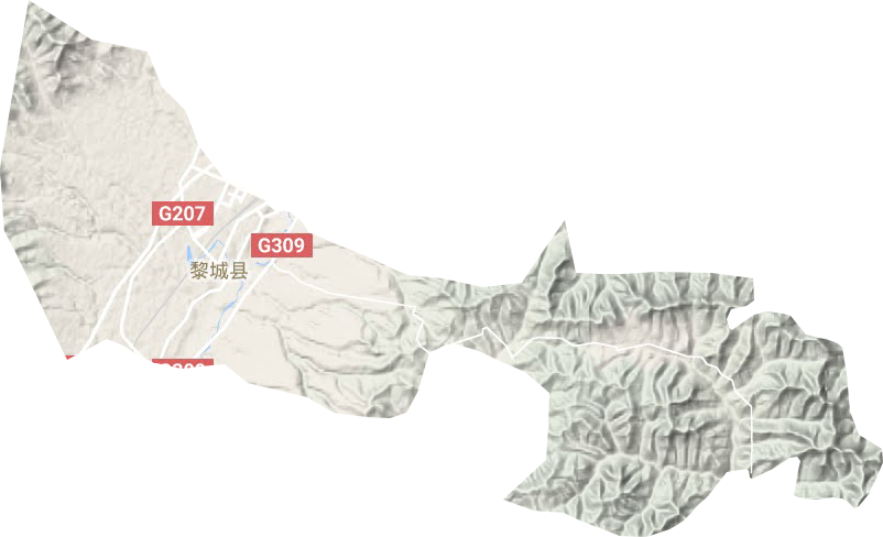 黎侯镇地形地图