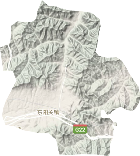 东阳关镇地形地图