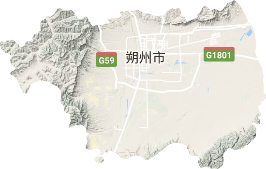 朔城区地形地图