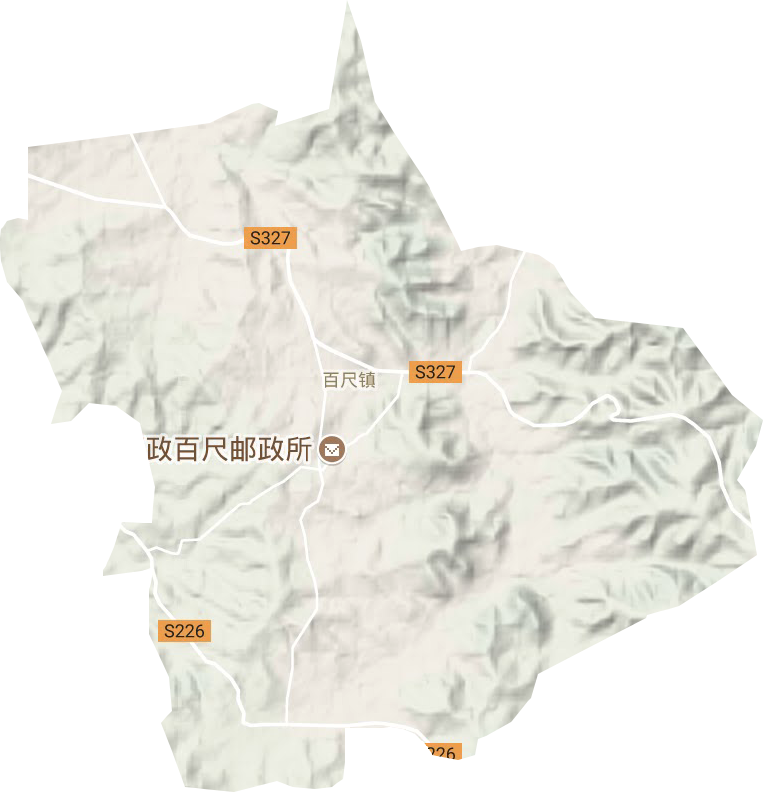 百尺镇地形地图