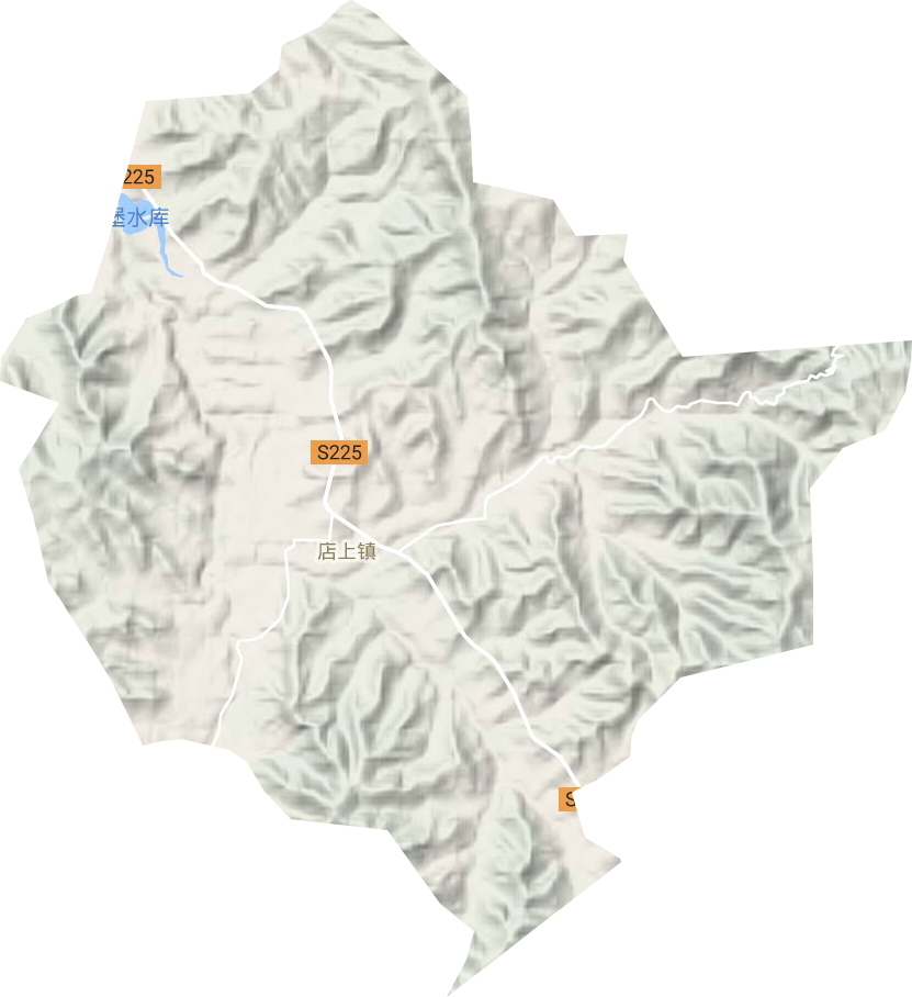 店上镇地形地图