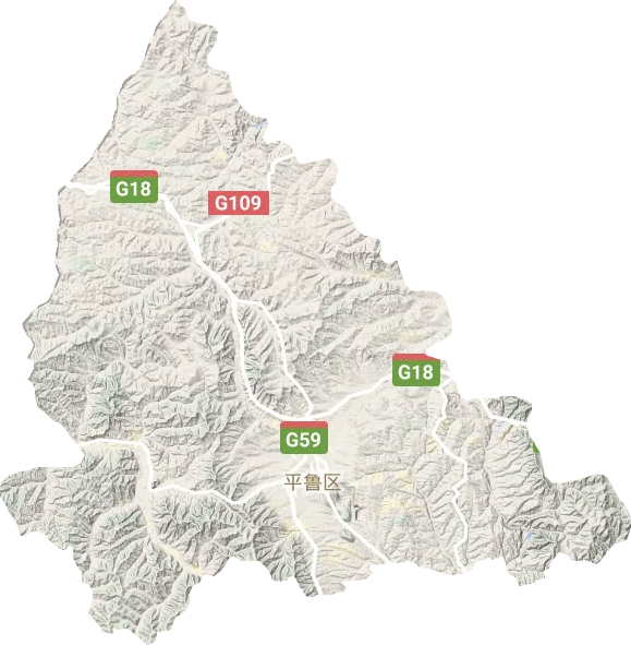 平鲁区地形地图