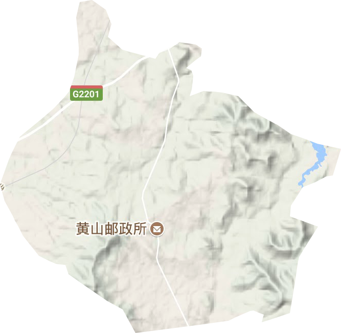 黄山乡地形地图