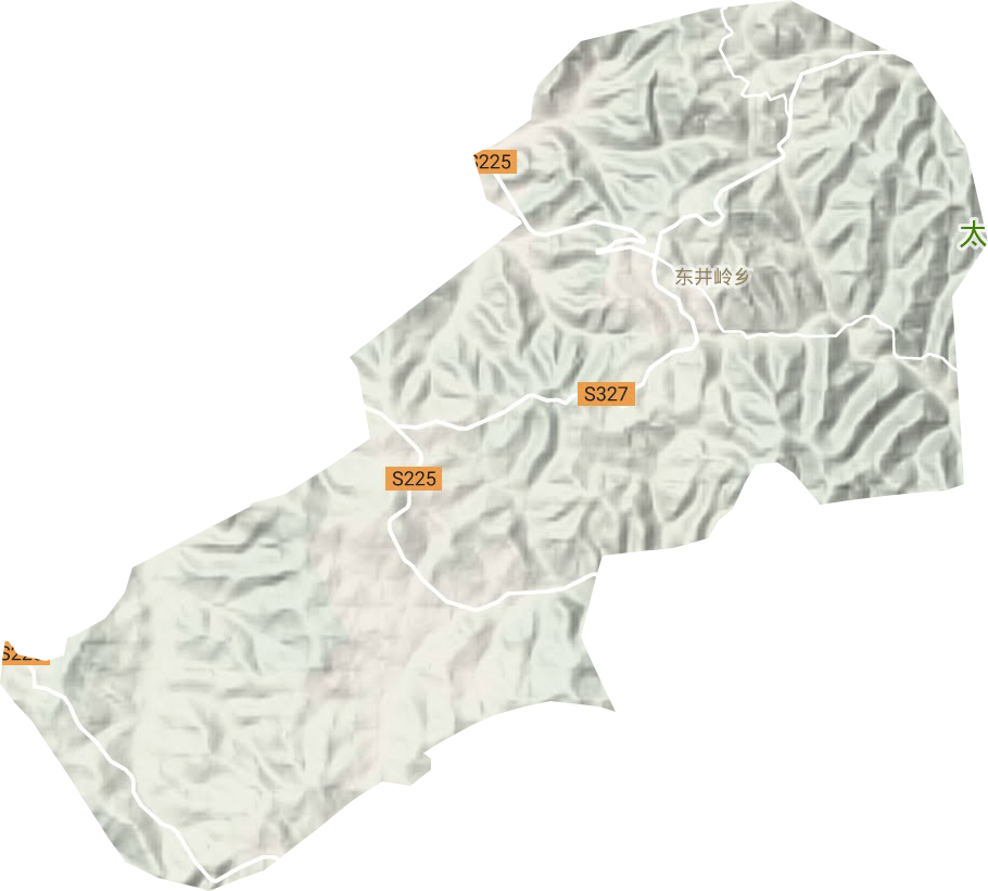 东井岭乡地形地图