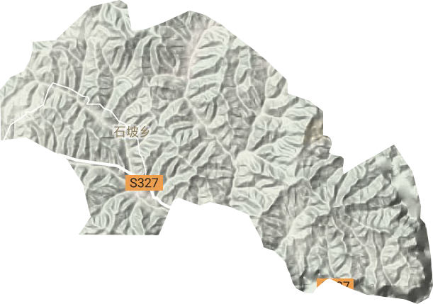 石坡乡地形地图
