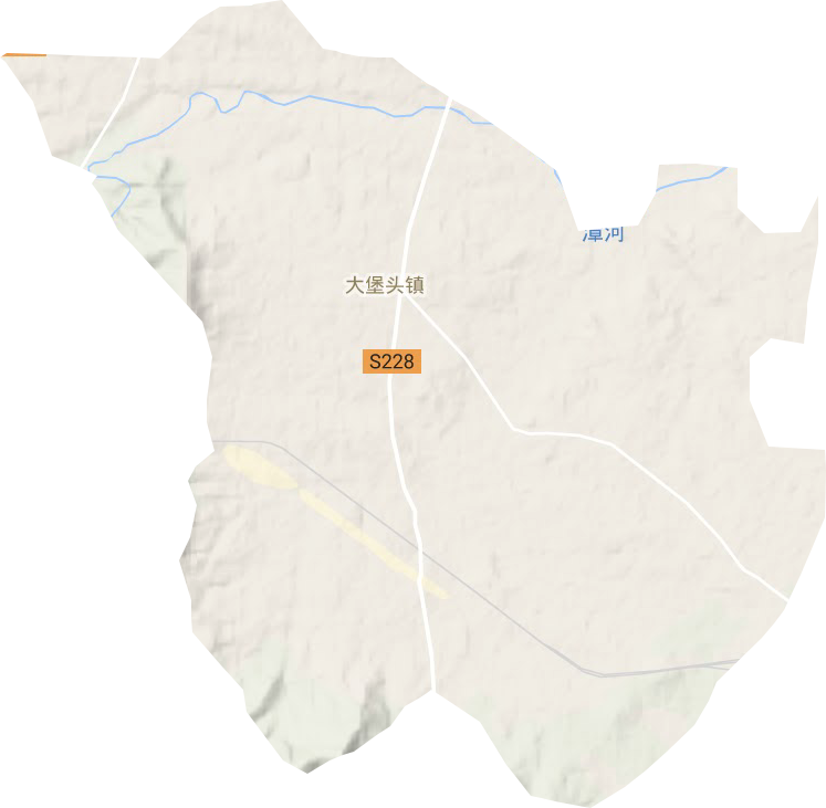 大堡头镇地形地图