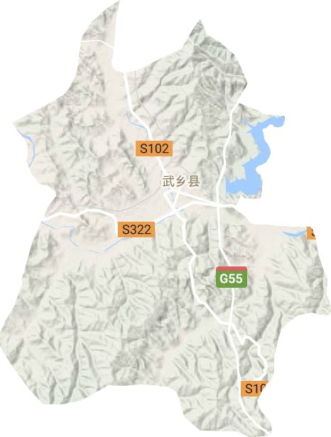 丰州镇地形地图