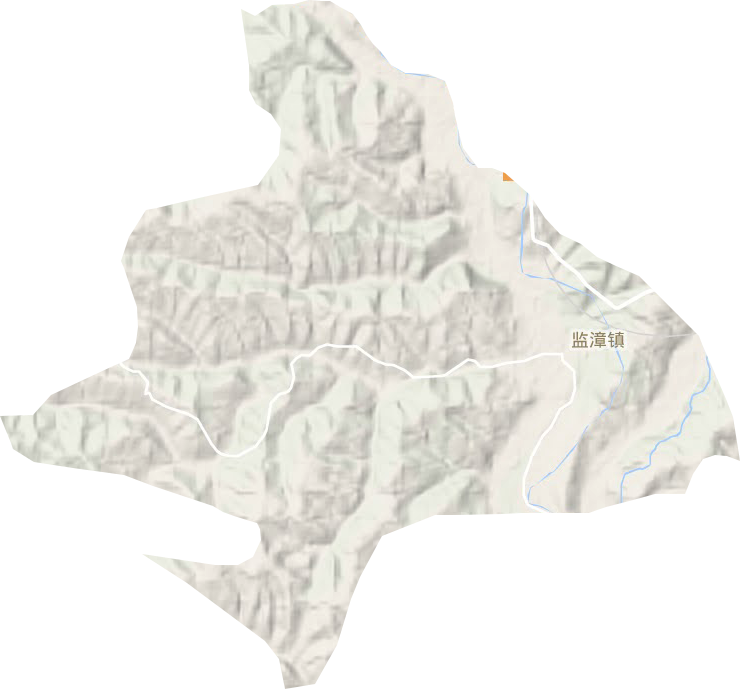 监漳镇地形地图