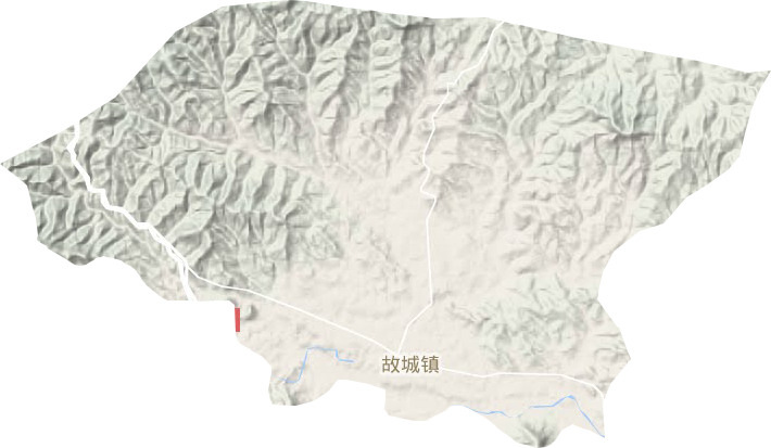 故城镇地形地图