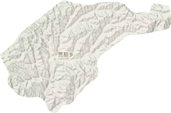 贾豁乡地形地图