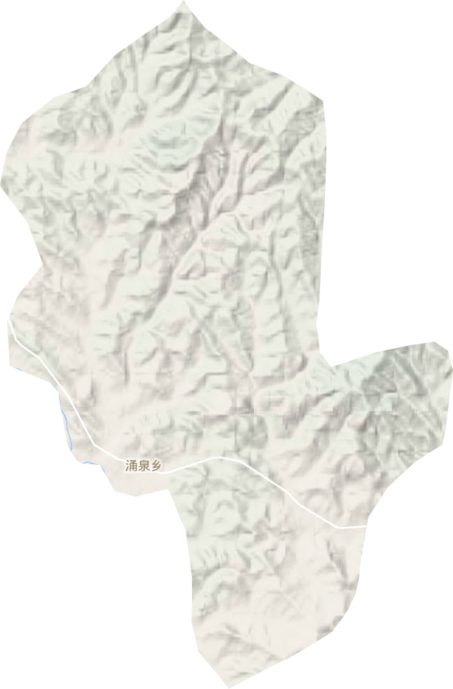 涌泉乡地形地图