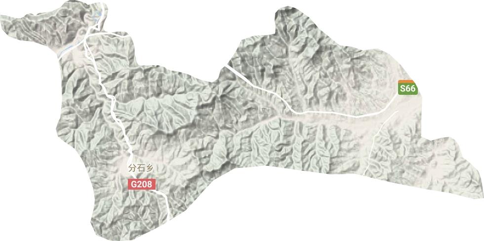 分水岭乡地形地图
