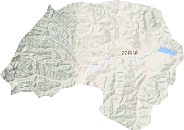 故县镇地形地图