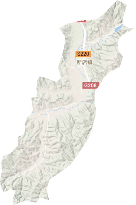 新店镇地形地图