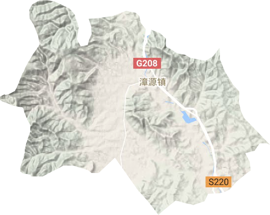 漳源镇地形地图