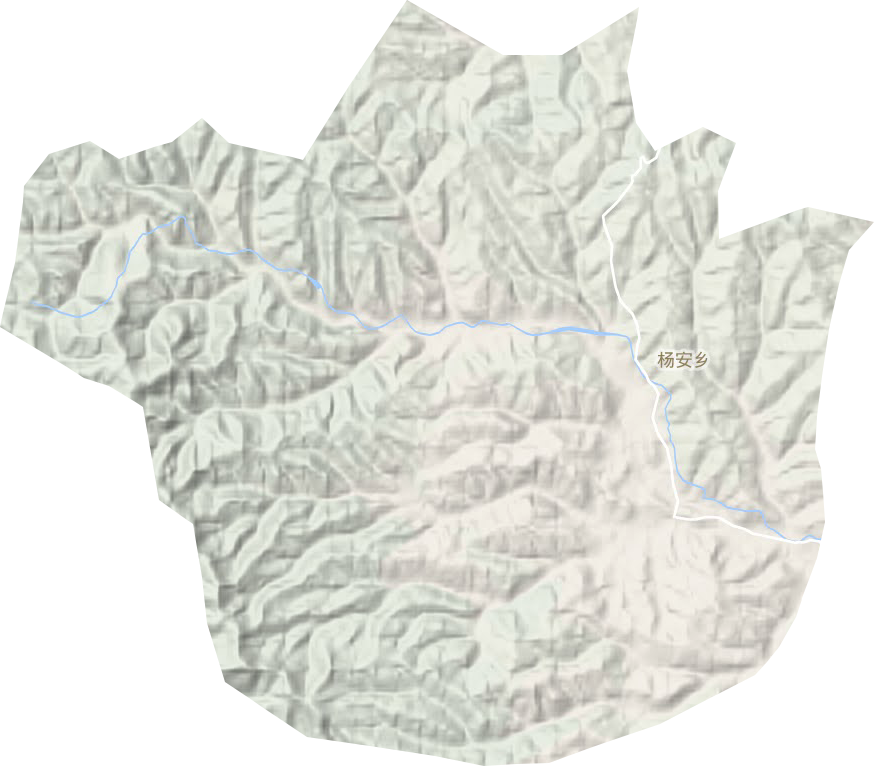 杨安乡地形地图