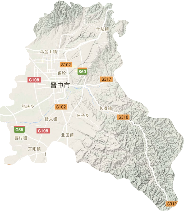 榆次区地形地图